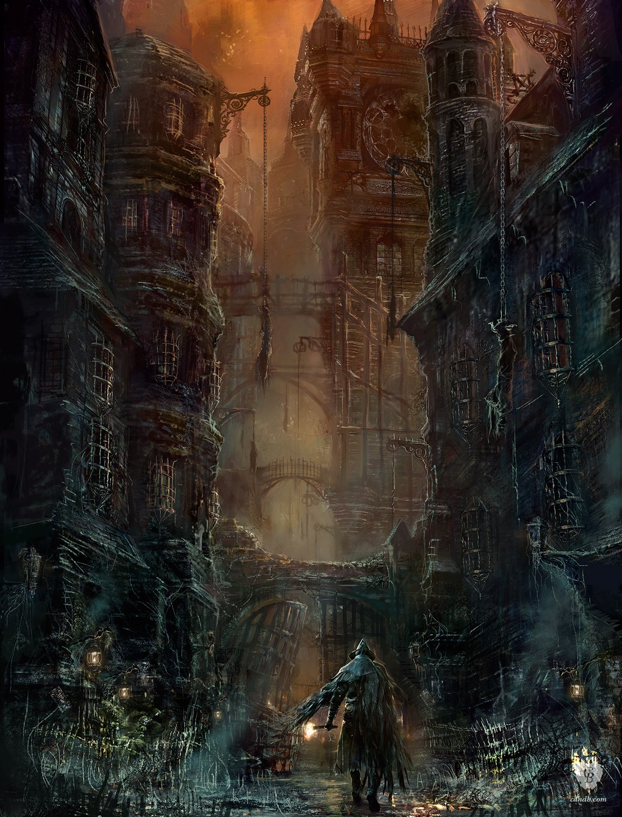 Artwork Old Yharnam Bloodborne FromSoftware   Bloodborne Old Yarnham From Software 1218x1600 Marked 