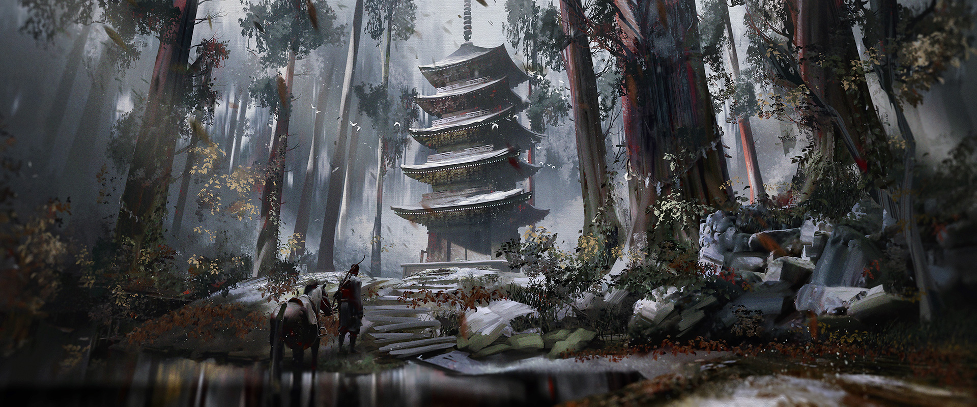 Artwork Pagoda | Ghost of Tsushima | Sucker Punch Productions | Cook