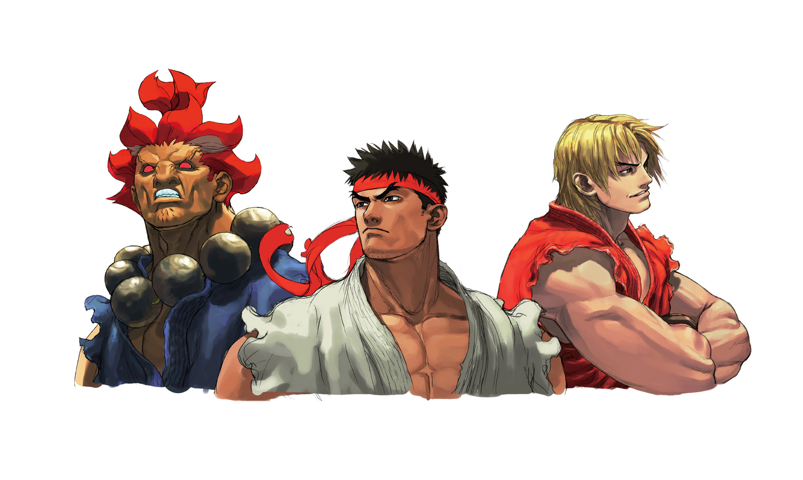 Illustration + digital enhancement Akuma Ryu Ken | Street Fighter III: 3rd  Strike | Capcom