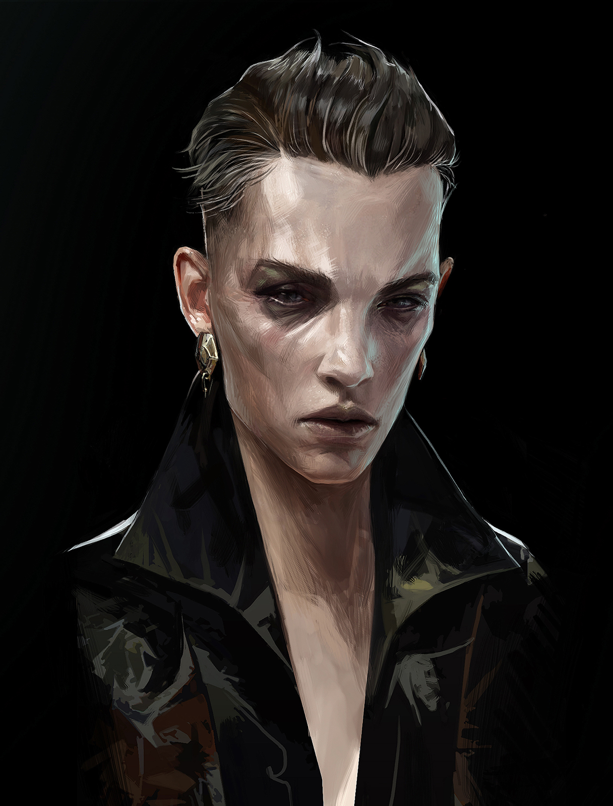 Artwork Female Thug Portrait 2, Dishonored 2, Arkane Studios