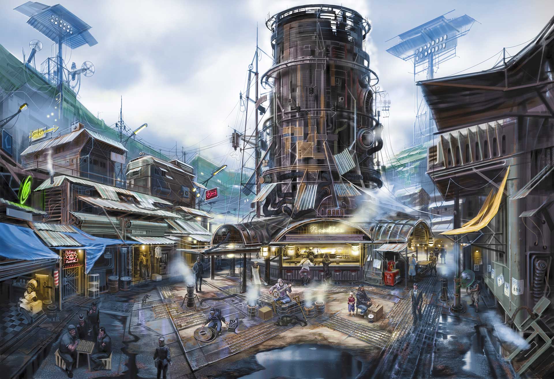 Artwork Diamond City, Fallout 4, Bethesda Softworks